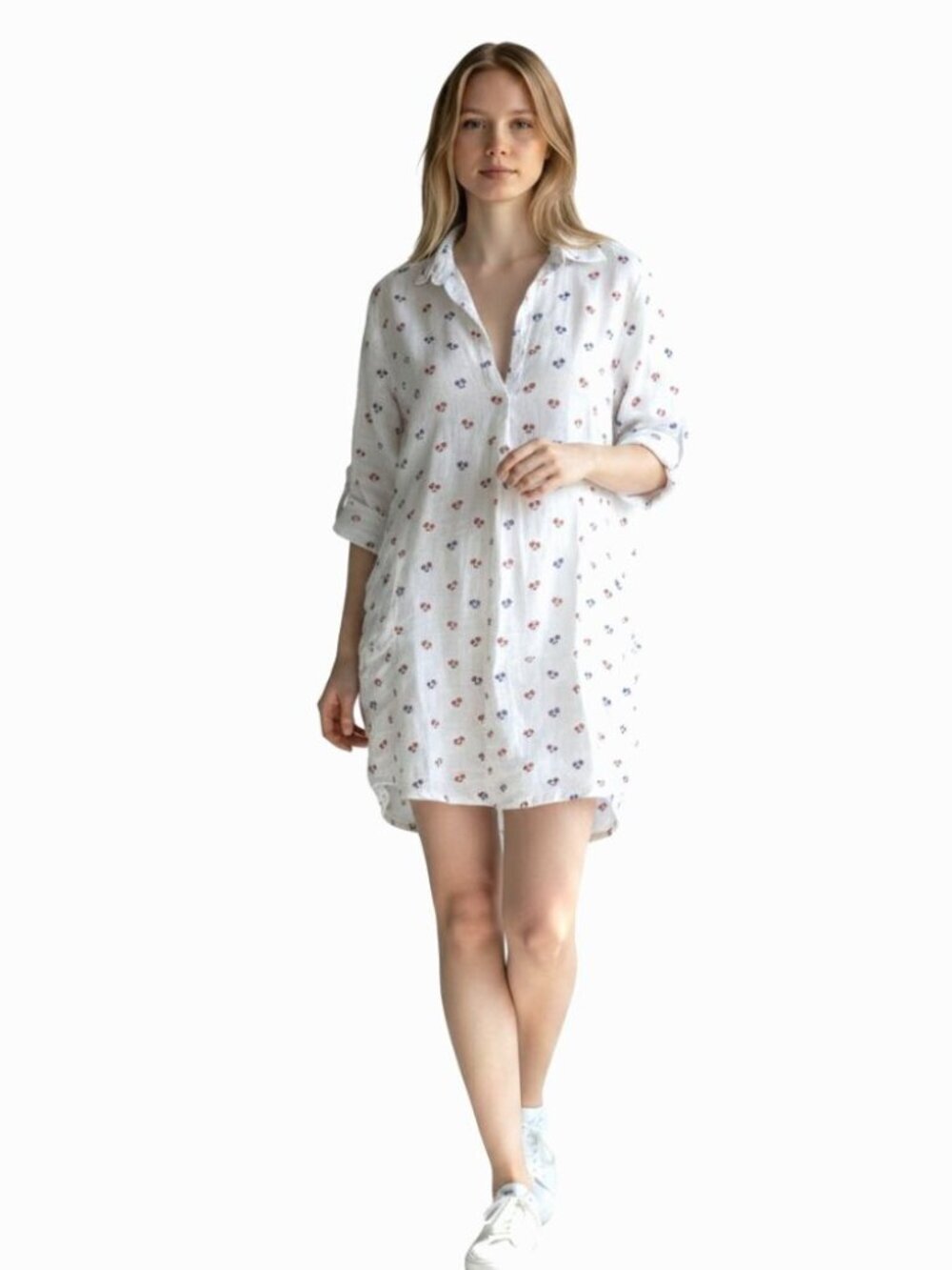 Forcynthia Beachwear Womens S Linen Popover Tunic Swim Coverup Beach Coastal